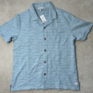 Marine Layer Resort Shirt Men's Large Button Up Short Sleeve Sweater